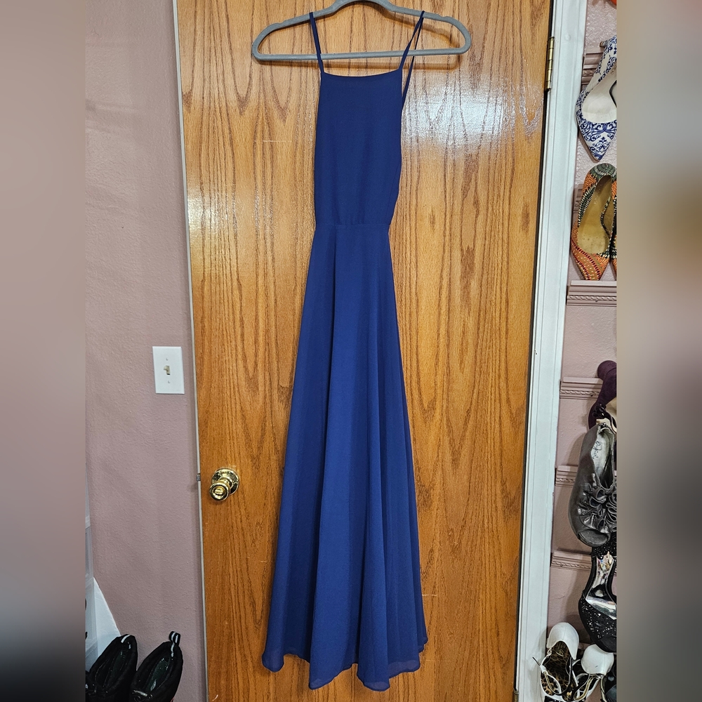 Elegant Blue Women's Dress